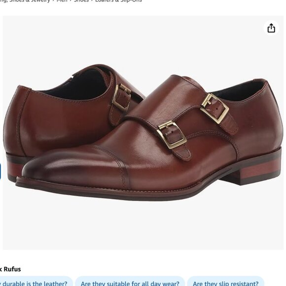 Steve Madden Other - Steve Madden Men's Agendas Double Monk-Strap Loafer Dress Shoes Leather Oxford